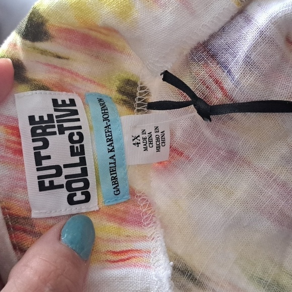 NWOT FUTURE COLLECTIVE PLUS SIZE ONE SHOULDER MIDI DRESS - Picture 6 of 6